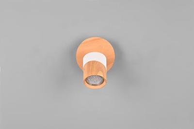 Trio Plafondlamp hout met witAruni - 801170131