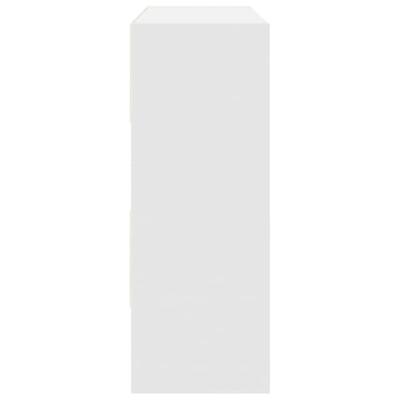 VidaXL Schoenenrekken 2 st stapelbaar 89,5x30x40 cm wit