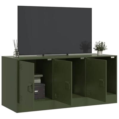 Tv-meubel 99x39x44 cm staal olijfgroen