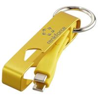 Renkforce USB-kabel USB 2.0 USB-C stekker 0.15 m Geel Sleutelhanger, Flesopener RF-6721082 - thumbnail