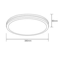 Brilliant G99525/75 Laskos LED-plafondlamp LED 22 W Hout (mat), Wit - thumbnail