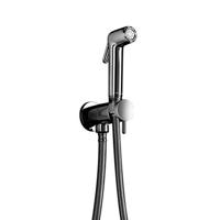 Knijphanddoucheset Hotbath Mate Met Doucheslang 150 cm En Houder Met Stopkraan Geborsteld Nikkel - thumbnail