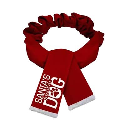 PLENTY GIFTS KERST SJAAL SANTA'S FAVORITE DOG ROOD