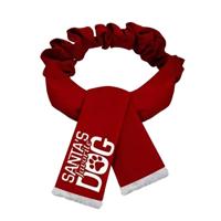 PLENTY GIFTS KERST SJAAL SANTA'S FAVORITE DOG ROOD - thumbnail