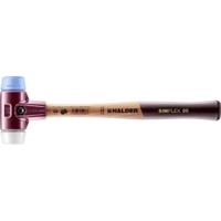 Halder Kunststofhamer | lengte 300 mm hoofd-d. 30 mm | zacht/middelhard hout | TPE-soft blauw/superplastic wit | 1 stuk - 3017.030 - 3017.030 - thumbnail