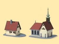 Auhagen 14461 N Dorpskerk met pastorie - thumbnail