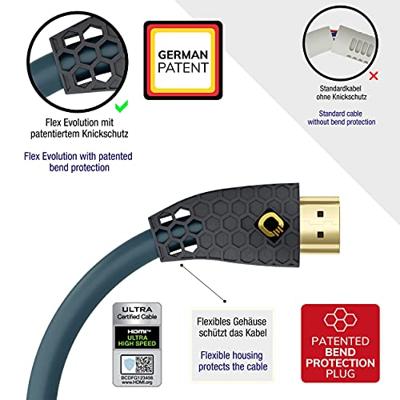 Oehlbach FLEX EVOLUTION UHD HDMI 3,0M HDMI kabel Blauw - thumbnail