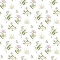 Noordwand behang blooming garden 6 flowers and plants wit en groen - thumbnail