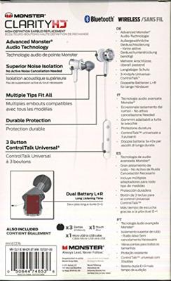 Monster Clarity HD beugel oor hoofdtelefoon draadloze Bluetooth in-ear hoofdtelefoon wit