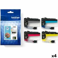 Originele inktcartridge Brother LC424 Geel (4 Stuks) - thumbnail