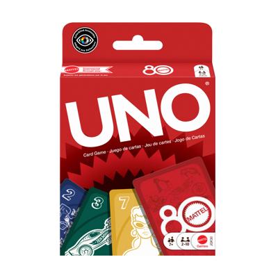 UNO - Ruby Red Kaartspel - Mattel 80-jarig jubileum - Voor het hele gezin - UNO - JGK30