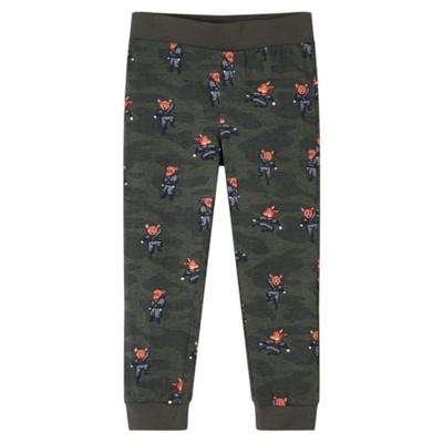 Kinderpyjama met lange mouwen ninjavos 128 kakikleurig