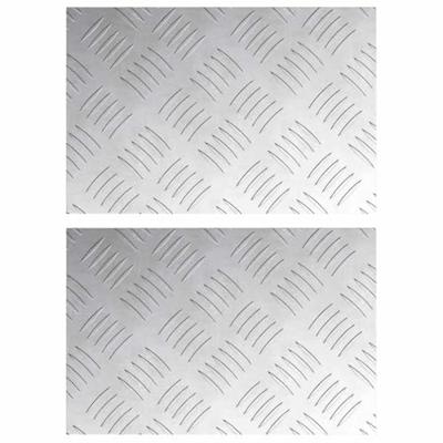 VidaXL Trap tread rechthoekig 2 pcs zilver 30 x 20 cm aluminium VidaXL Trap tread rechthoekig 2 pcs zilver 30 x 20 cm aluminium