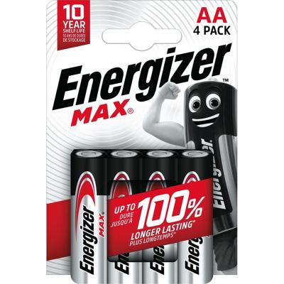 Energizer batterijen Max AA, blister van 4 stuks Energizer batterijen Max AA, blister van 4 stuks