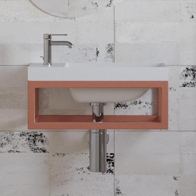 Fonteinset BWS Paris 40x22 cm met Glans Wit Fontein Mat Koper Fonteinset BWS Paris 40x22 cm met Glans Wit Fontein Mat Koper