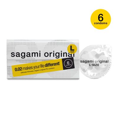 Sagami Original 0.02 - ultradunne latexvrij 58mm- Maat L