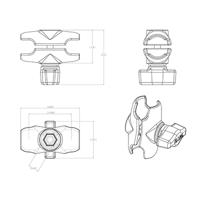 RAM MOUNT rap-b-201u-a kit support - kit ondersteuning - - thumbnail