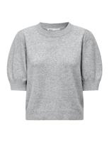 Only Onlrica Life 2/4 Pullover Knt Noos Trui Korte Mouw Light Grey Melange - thumbnail