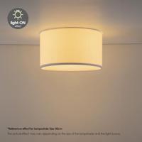 Corduroy Plafondlamp - Cilinder - Wit - Scandinavische stijl - ø30 x 17 cm - E27 Fitting - Geschikt voor Woonkamers en slaapkamers - thumbnail