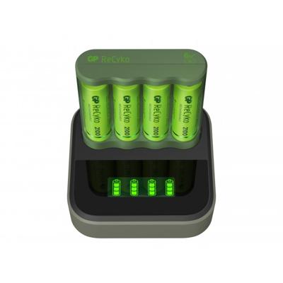 GP ReCyko Batterijlader USB B421 + Laaddock D451 + 4x AA 2100 mAh Batterijen GP ReCyko Batterijlader USB B421 + Laaddock D451 + 4x AA 2100 mAh Batterijen