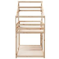 Stapelbedframe zonder matras massief grenenhout 90x200 cm - thumbnail