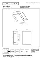 Lucide SWINDON Wandlamp 1xGeïntegreerde LED - Zwart - thumbnail