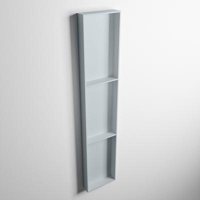 MONDIAZ EASY Nis 149,5x29,5cm in solid surface kleur Clay | Clay. 3 vakken geschikt voor in- of opbouw