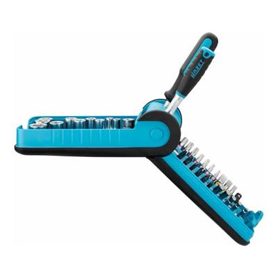 HAZET Dopsleutelset 853-2 - 35-delig - 3 - 14 - PH1 - PH3 - PZ1 - PZ3 - T10H - T40H