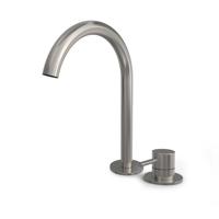 Hotbath BUDDY Wastafelmengkraan - 2 gats - hoog model - Geborsteld nikkel B123HGN - thumbnail