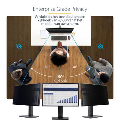 StarTech.com 27 inch 16:9 Computer Monitor Privacy Filter, Hangend Acryl Security Filter, Screen Protector, +/- 30 Graden