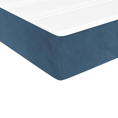 Pocketveringmatras medium 100x200x20 cm fluweel donkerblauw