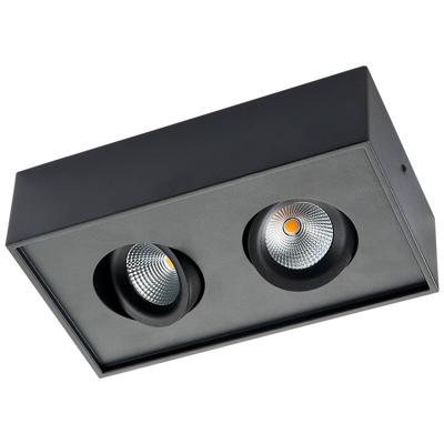 SG Cube Lux zwart 2x7W 3000K 940 lumen LED dimbaar kantelbaar in alle richtingen 902555