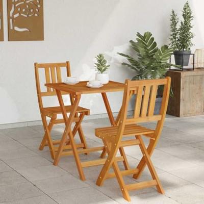 Bistroset 3 pcs Olie naturel Massief Acaciahout
