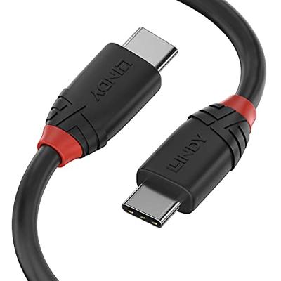 LINDY 36905 0,5 m USB 3.1 type C kabel 3A, Black Line
