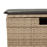 2-delige Loungeset met kussens poly rattan acacia beige - thumbnail
