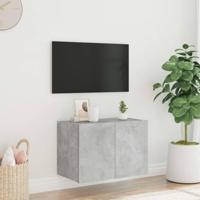 Tv-wandmeubel met LED-verlichting 60x35x41 cm betongrijs - thumbnail