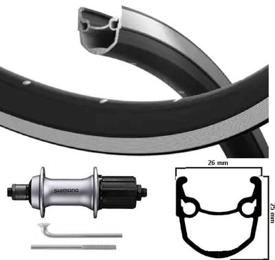 Kgs achterwiel 28 inch (622) stratos zw/zilver 8-10 speed uitval