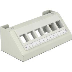 Delock 86218 Keystone multimediapaneel 6 poorten grijs