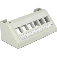 Delock 86218 Keystone multimediapaneel 6 poorten grijs - thumbnail