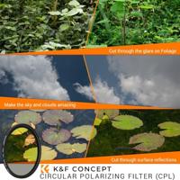 K&F Concept CPL Filter Nano X 72mm - hoogwaardige polarisatiefilter met waterafstotende en krasbestendige coating - thumbnail