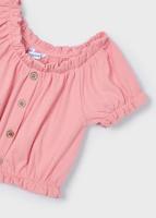 Mayoral Zomer t-shirt S/S meisjes - zalm roze - thumbnail