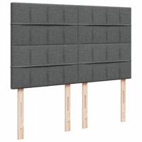 Boxspring met matras stof donkergrijs 140x190 cm - thumbnail