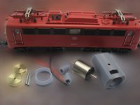 micromotor HR002C motor ombouwset voor Roco BR 01, BR 23, BR 17, BR 18.1, BR 23, BR 44, BR 58, u.a. - thumbnail