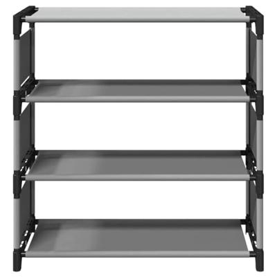 Schoenenrek 4-laags 54x28x55 cm nonwoven stof grijs