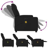 Massagestoel elektrisch verstelbaar stof zwart - thumbnail