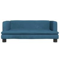 Hondenmand 80x45x30 cm fluweel blauw - thumbnail