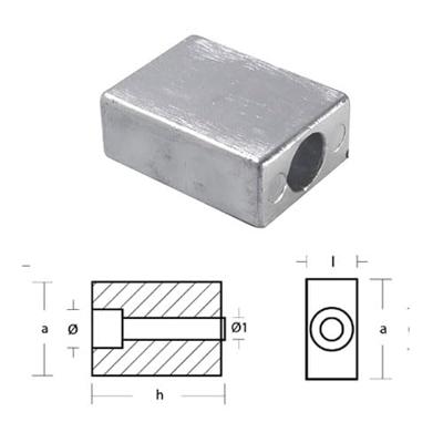 Ánodos para OMC-Evinrude-Johnson - Bombardier TEN00910 - ANODO ZINC EVINRUDE JOHNSON 160-280HP