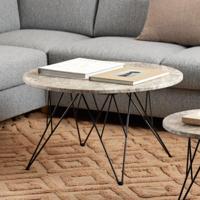 Bendt Ronde Salontafel 'Nadia' Marmer, 80cm - thumbnail