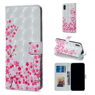 Sakura patroon horizontale Flip lederen case voor iPhone XS Max met houder & kaartsleuven & foto frame & portemonnee Sakura patroon horizontale Flip lederen case voor iPhone XS Max met houder & kaartsleuven & foto frame & portemonnee