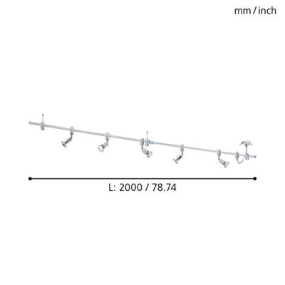 Eglo Verlichting spotsVilanova 5x3w - 3000K - 200cm chroom - 93359